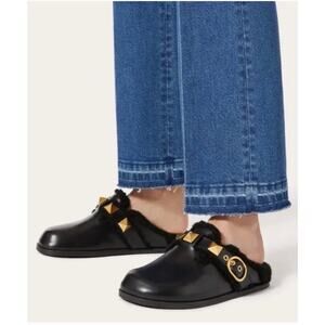 Valentino Black and Gold Flats